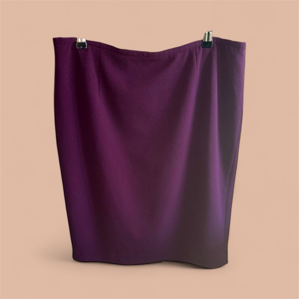 Calvin Klein Womens Size 12 Elegant Deep Purple Women's Career Work Classy Skirt